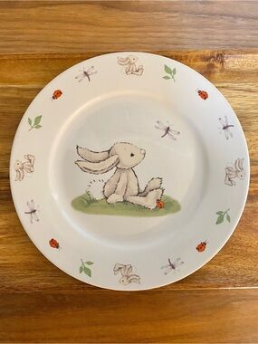 Jellycat Bashful Bunny Decorative China Plate Gallery Wall Baby Room Girls Boys